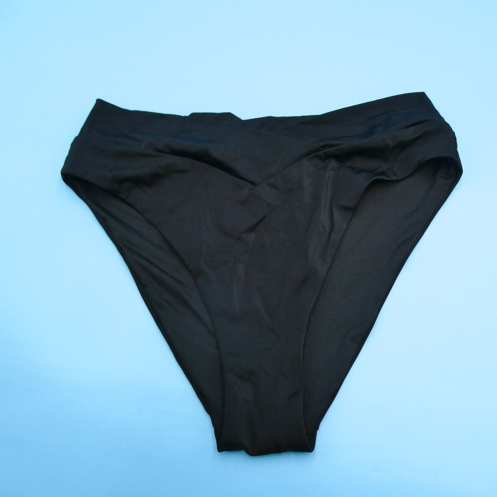 Victoria's Secret Bikini Bottom Women Extra Large High-Waist Cheeky Black Nylon